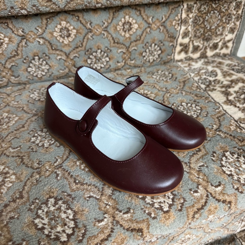 Pepa London Burgundy Girls Mary Janes Size 28